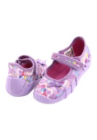 Befado obuwie dziecięce 109P182 fioletowe wielokolorowe. Kolor: fioletowy, wielokolorowy. Materiał: bawełna, tkanina #3