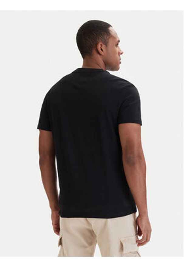 Tommy Jeans T-Shirt DM0DM22551 Czarny Regular Fit. Kolor: czarny. Materiał: bawełna