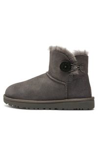 Ugg Śniegowce W Mini Bailey Button II 1016422 Szary. Kolor: szary. Materiał: skóra