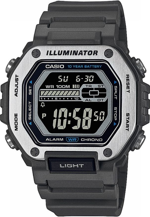 Zegarek Casio Zegarek męski Casio MWD-110H-8BVEF szary. Kolor: szary