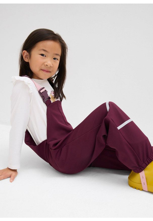 bonprix - Hydrofobowe, termiczne spodnie przeciwdeszczowe z miękkiej tkaniny softshellowej. Kolor: brązowy. Materiał: tkanina