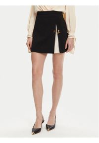 Elisabetta Franchi Spódnica mini GO-079-51E2 Czarny Regular Fit. Kolor: czarny. Materiał: syntetyk