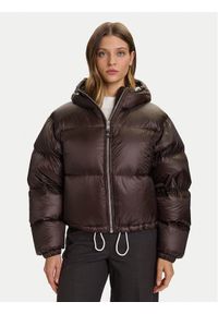 TOMMY HILFIGER - Tommy Hilfiger Kurtka puchowa WW0WW46541 Brązowy Regular Fit. Kolor: brązowy. Materiał: syntetyk
