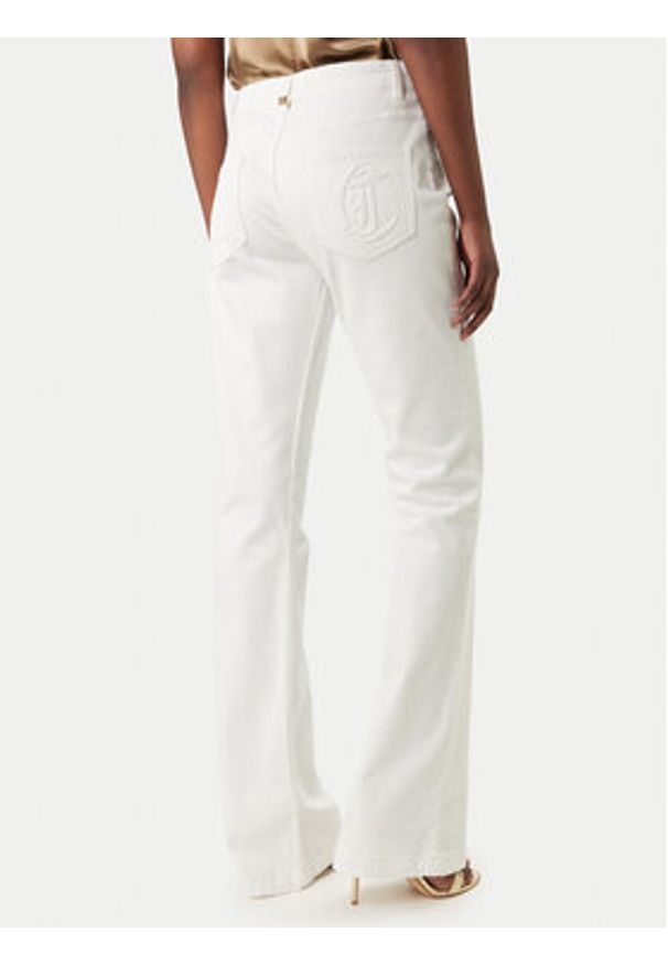 Just Cavalli Jeansy 80PAB5F3 CEWCA Biały Flare Fit. Kolor: biały