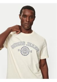 Guess T-Shirt M4BI83 K8FQ4 Écru Regular Fit. Materiał: bawełna