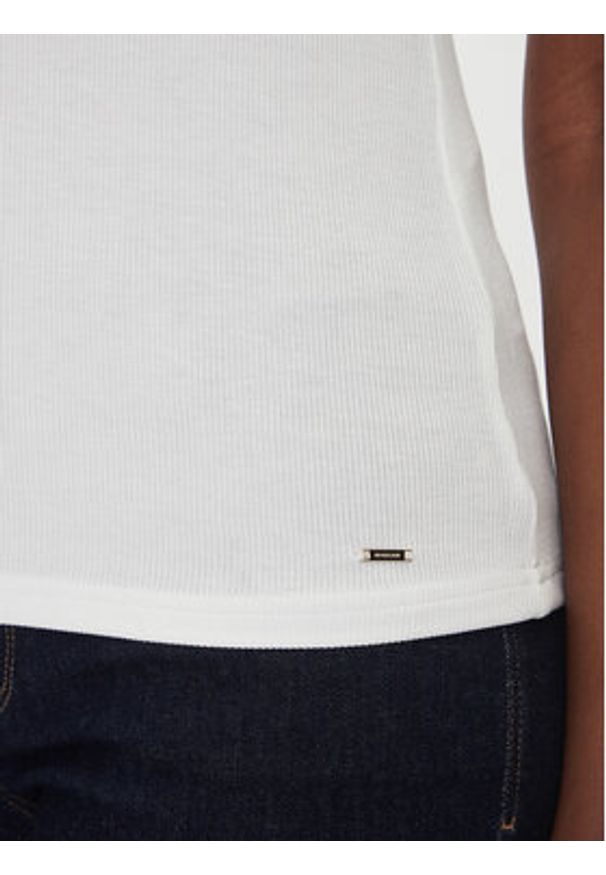 Morgan Top 251-DOUBI Biały Slim Fit. Kolor: biały. Materiał: wiskoza
