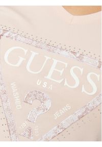 Guess T-Shirt W5RI21 J1314 Różowy Regular Fit. Kolor: różowy. Materiał: bawełna