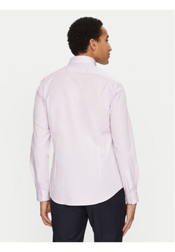 Calvin Klein Koszula K10K108229 Fioletowy Slim Fit. Kolor: fioletowy. Materiał: bawełna