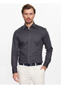 BOSS - Boss Koszula 50470583 Szary Slim Fit. Kolor: szary. Materiał: bawełna