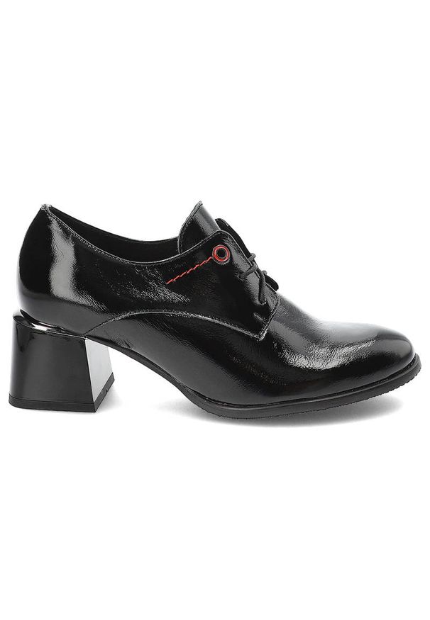 Czarne Botki Damskie Lemar Wygodne Modne Obuwie. Okazja: na co dzień. Kolor: czarny. Materiał: lakier, skóra, materiał. Szerokość cholewki: normalna. Styl: casual