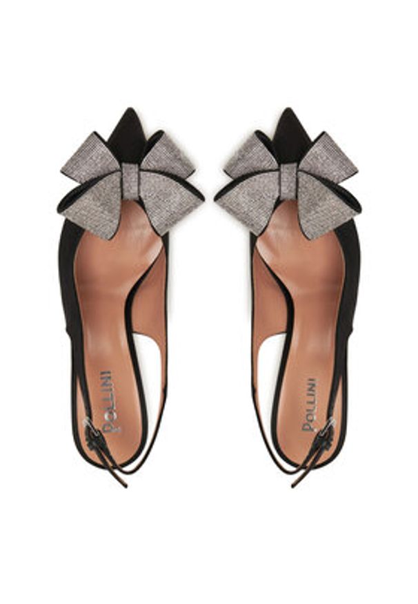 Pollini Sandały SA10077C1MTR0000 Czarny. Kolor: czarny. Materiał: materiał