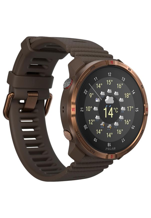 POLAR - Polar Grit X2 brązowo-miedziany S-L. Kolor: brązowy. Materiał: polar