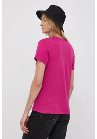 Volcom - T-shirt bawełniany. Okazja: na co dzień. Kolor: różowy. Materiał: bawełna. Wzór: nadruk. Styl: casual #5