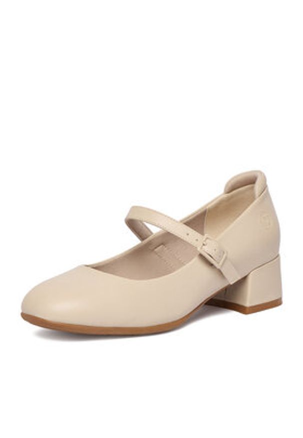 Go Soft Czółenka CEO-DBDS40913-1 Beżowy. Kolor: beżowy. Materiał: skóra