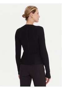 Elisabetta Franchi Kardigan MK-49S-57E2 Czarny Slim Fit. Kolor: czarny. Materiał: wiskoza #3