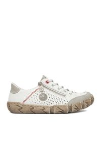 Rieker Półbuty L0355-80 Biały. Kolor: biały. Materiał: skóra #1