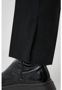 only - Only Spodnie damskie kolor czarny proste high waist. Okazja: na co dzień. Stan: podwyższony. Kolor: czarny. Materiał: tkanina. Styl: casual #4