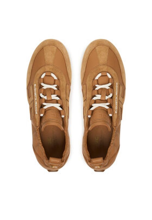 Elisabetta Franchi Sneakersy SA39G61E2 Brązowy. Kolor: brązowy. Materiał: skóra