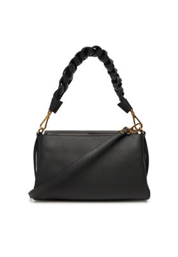 Coccinelle Torba BOHEME GRANA DOUBLE Czarny. Kolor: czarny. Materiał: skórzane