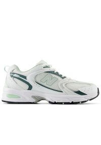 Buty New Balance MR530RB - białe. Okazja: na co dzień. Kolor: biały. Materiał: syntetyk, skóra, materiał. Szerokość cholewki: normalna. Sezon: lato