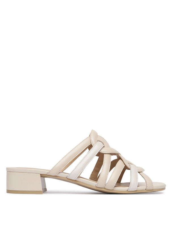 Klapki Caprice. Kolor: beżowy