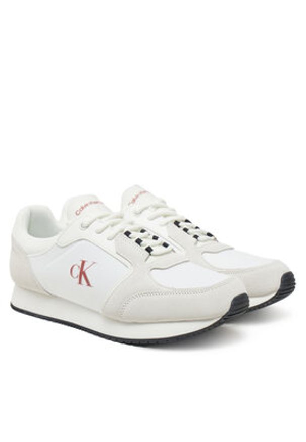 Calvin Klein Jeans Sneakersy Retro Sock Runner Mg YM0YM01152 Biały. Kolor: biały. Materiał: materiał