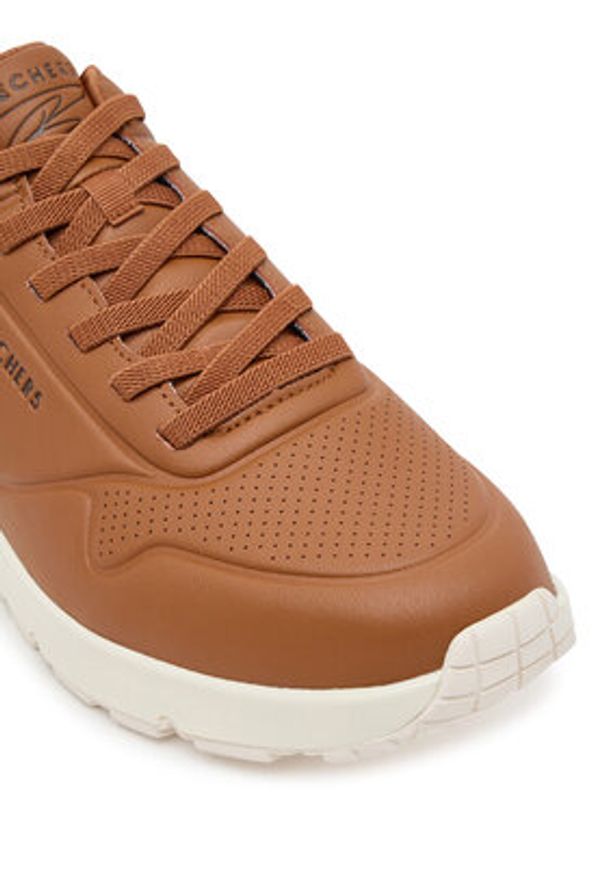 skechers - Skechers Sneakersy 183920/CSNT Brązowy. Kolor: brązowy. Materiał: skóra