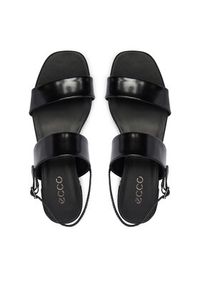 ecco - ECCO Sandały Liva 25030304001 Czarny. Kolor: czarny. Materiał: skóra, lakier #4