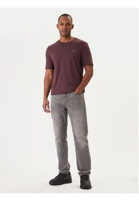 Hugo - HUGO T-Shirt Dero222 50466158 Brązowy Regular Fit. Kolor: brązowy. Materiał: bawełna #5