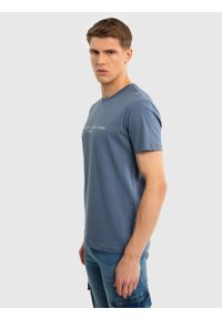 Big-Star - Koszulka męska z nadrukiem niebieska Oliver 401. Kolor: niebieski. Materiał: materiał. Wzór: nadruk. Styl: klasyczny, sportowy