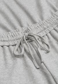 Renee - Szary Bawełniany Komplet Bluza Krótka ze Ściągaczem i Szerokie Spodnie ze Sznurkiem w Pasie Rionnea. Kolor: szary. Materiał: bawełna #6