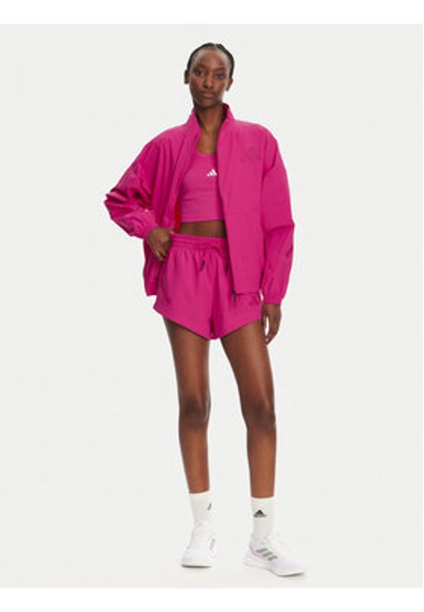 Adidas - adidas Szorty sportowe Z.N.E. Woven JP4195 Różowy Loose Fit. Kolor: różowy. Materiał: syntetyk