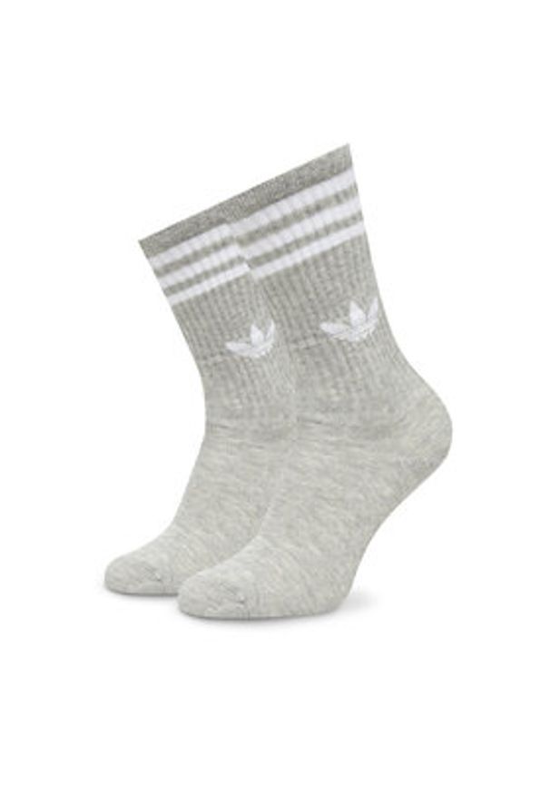 Adidas - adidas Zestaw 3 par wysokich skarpet unisex 3-Stripes High JV7418 Kolorowy. Materiał: materiał, bawełna. Wzór: kolorowy