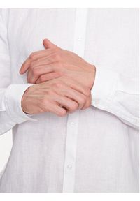 Hugo Koszula 50490740 Biały Slim Fit. Kolor: biały. Materiał: len #3