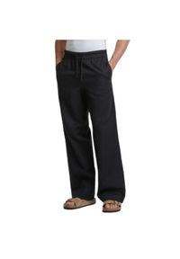 Spodnie Urban Classics. Kolor: czarny. Materiał: len, bawełna #1