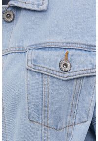 Answear Lab Kurtka jeansowa damska przejściowa oversize. Kolor: niebieski. Materiał: jeans. Styl: wakacyjny #3