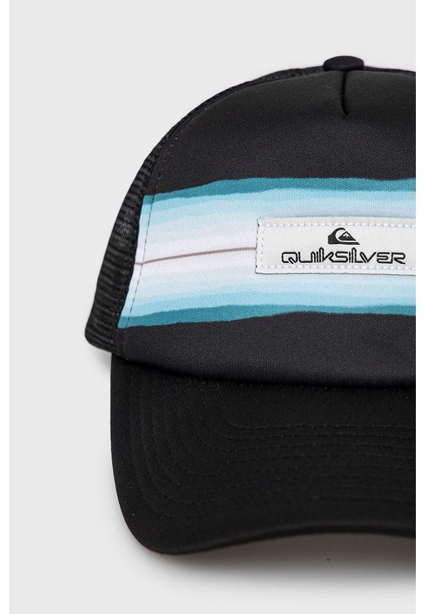 Quiksilver czapka kolor czarny wzorzysta. Kolor: czarny