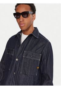 G-Star RAW - G-Star Raw Koszula jeansowa Mosa D26462-D577 Granatowy Relaxed Fit. Kolor: niebieski. Materiał: bawełna #4