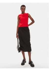 Brave Soul Bluzka LKV-555BARCAC Czerwony Straight Fit. Kolor: czerwony. Materiał: syntetyk