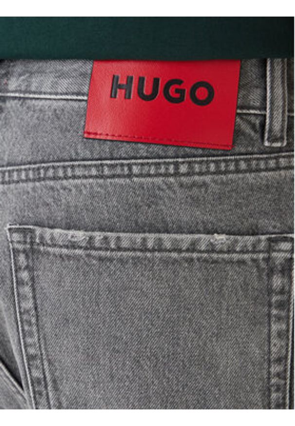 Hugo - HUGO Szorty jeansowe 50560391 Szary Tapered Fit. Kolor: szary. Materiał: bawełna