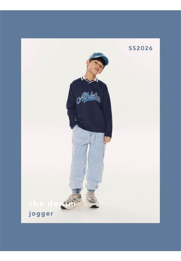 Reserved - Jeansy jogger - niebieski. Kolor: niebieski