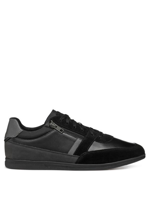 Geox Sneakersy U Renan U554GA 02285 C9999 Czarny. Kolor: czarny. Materiał: zamsz, skóra