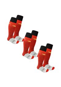 LEGEA - Skarpety piłkarskie C164 czerwone 3 pary. Kolor: czerwony, wielokolorowy, czarny. Sport: piłka nożna #1
