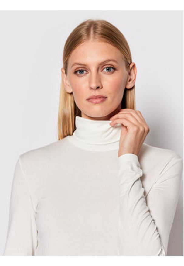 Max Mara Leisure Golf Dede 39460626 Biały Slim Fit. Typ kołnierza: golf. Kolor: biały. Materiał: wiskoza