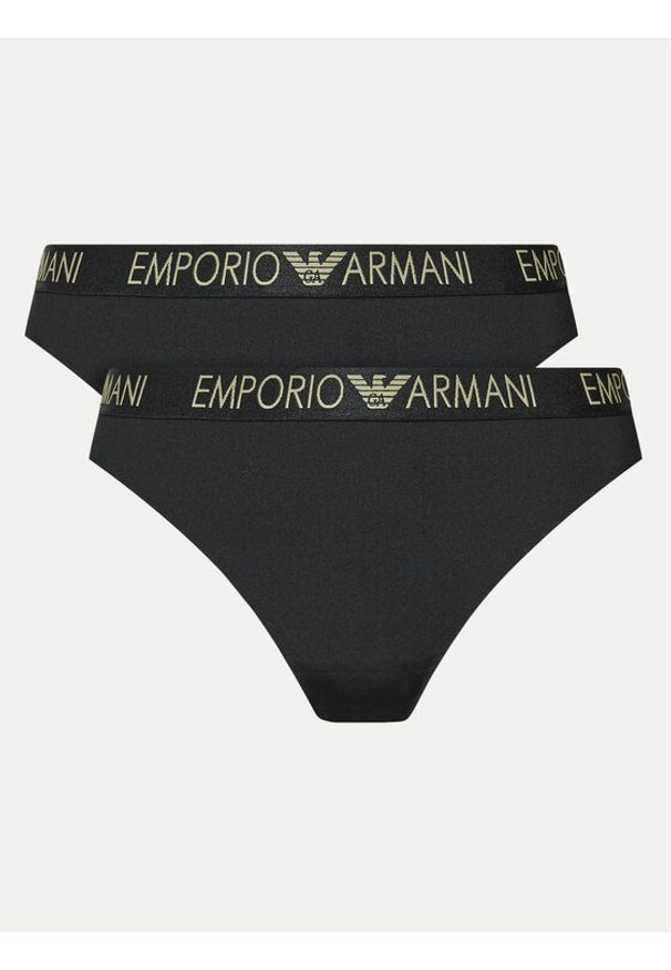 Emporio Armani Underwear Komplet 2 par fig brazylijskich 163337 4F235 00020 Czarny. Kolor: czarny. Materiał: syntetyk