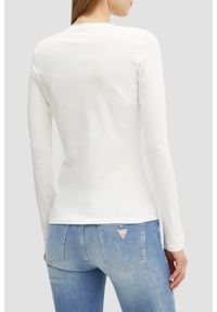 Guess - GUESS Biały damski longsleeve Love Tee. Kolor: biały. Długość rękawa: długi rękaw #5