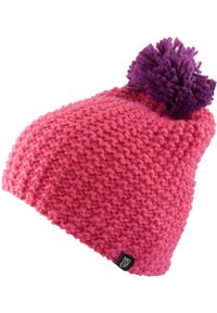 SENZA MARCA - Zimowy Kapelusz McKees Valdez z Wełny Fuksjowy z Pom Pom. Kolor: różowy. Materiał: akryl. Sezon: zima. Styl: elegancki
