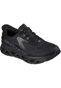 skechers - Adidasy Skechers Glide-step Atlus, Kobiety. Kolor: czarny. Materiał: materiał. Sport: fitness