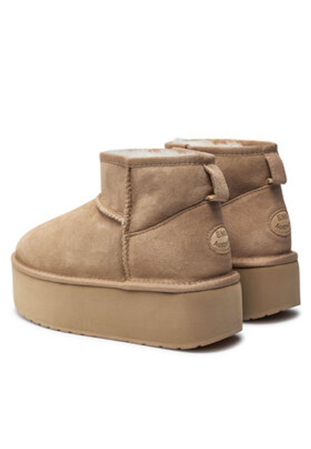EMU Australia Śniegowce Stinger Micro Flatform W13082 Beżowy. Kolor: beżowy. Materiał: skóra