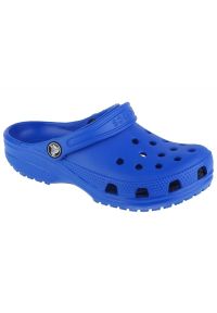 Klapki Crocs Classic Clog Jr 206991-4KZ niebieskie. Okazja: na co dzień. Kolor: niebieski. Materiał: materiał. Styl: casual #1